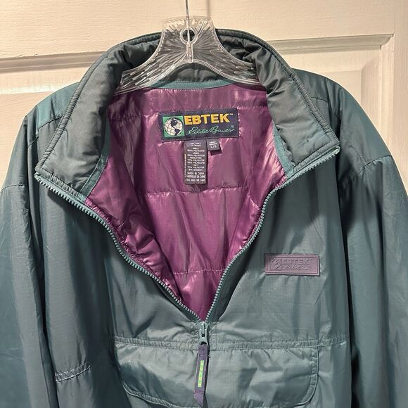 Vintage 90s Eddie Bauer EBTEK Half Zip Pullover Anorak Puffer Tech Jacket Large - Picture 11 of 13